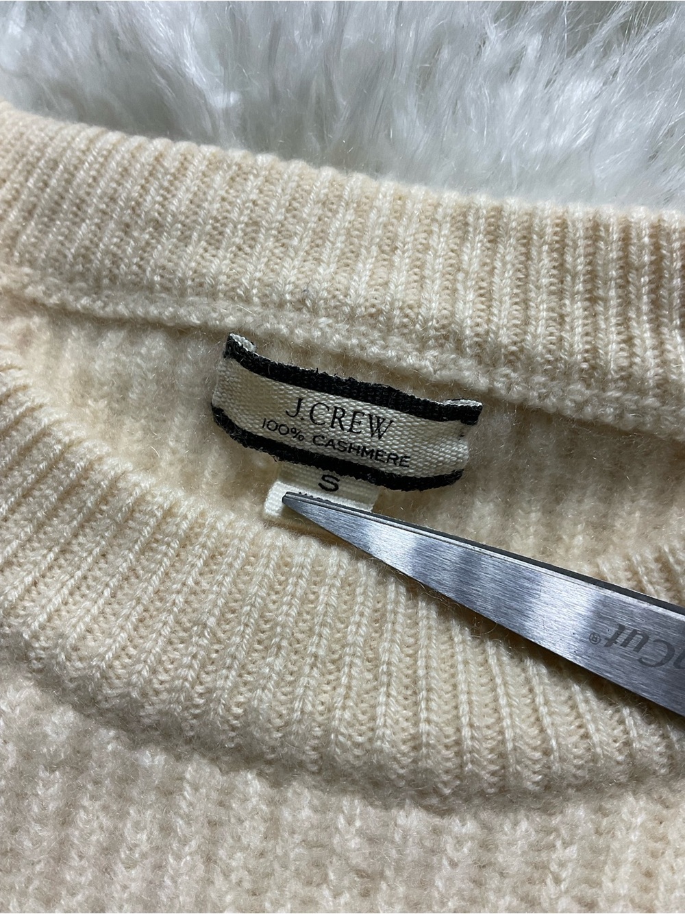 J Crew Ribbed Cashmere Oversized Crewneck Sweater - Picture 3 of 5